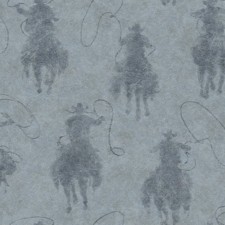 Picture of Stockman Silhouette Blue Wallpaper