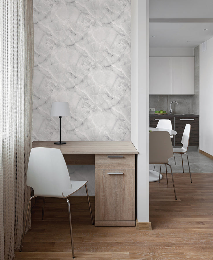 Danby Marble Peel and Stick Wallpaper - Brewster Wallcovering