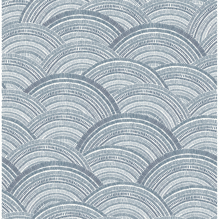 Picture of Encircle Indigo Geometric Wallpaper