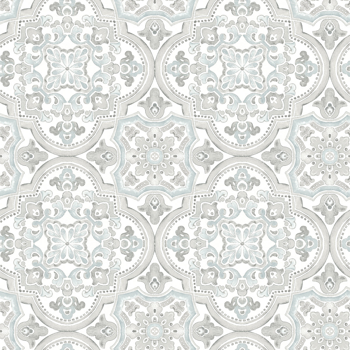 Picture of Concord Aqua Medallion Wallpaper