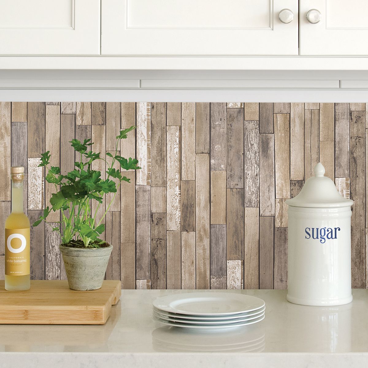 Weathered Plank Barn Peel & Stick Wallpaper - Brewster Wallcovering