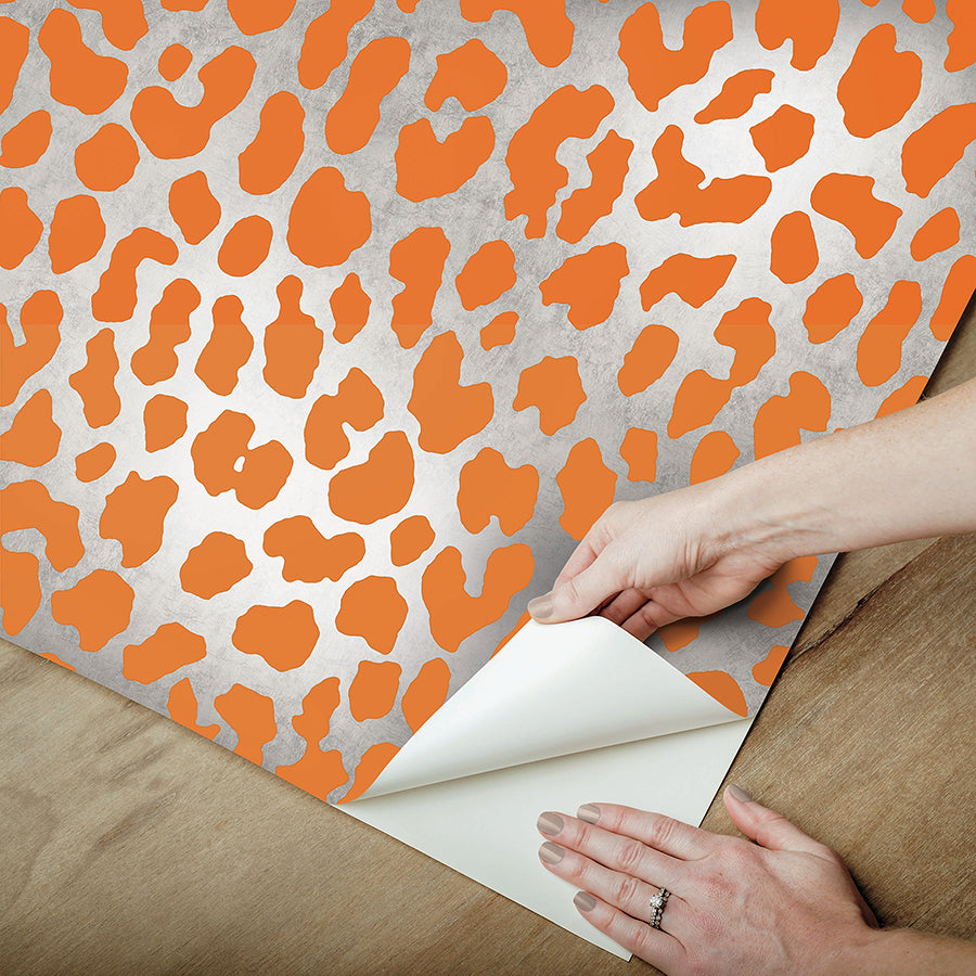 Lorange RuLeopard Peel and Stick Wallpaper - Brewster Wallcovering