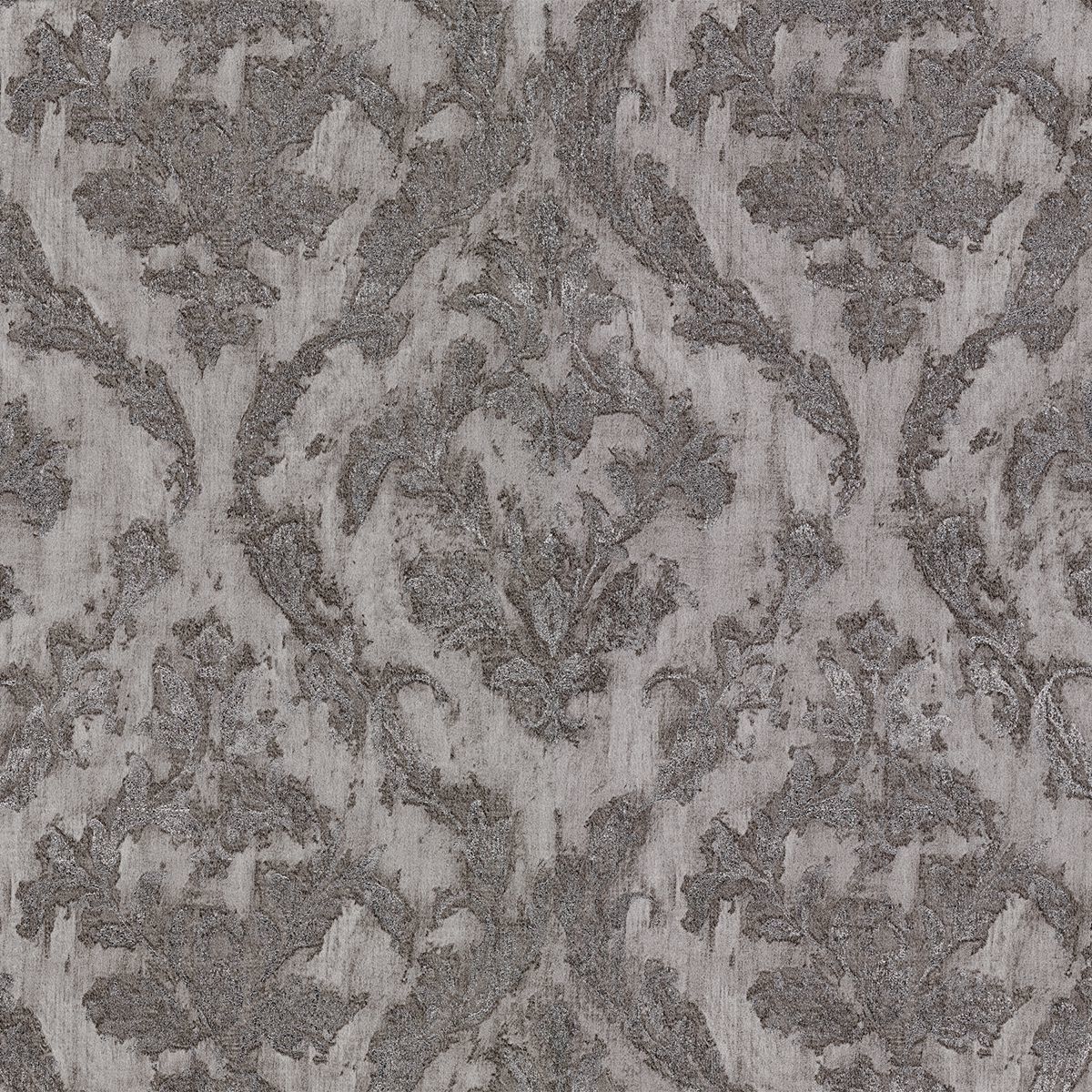 Picture of Lyra Pewter Damask Wallpaper