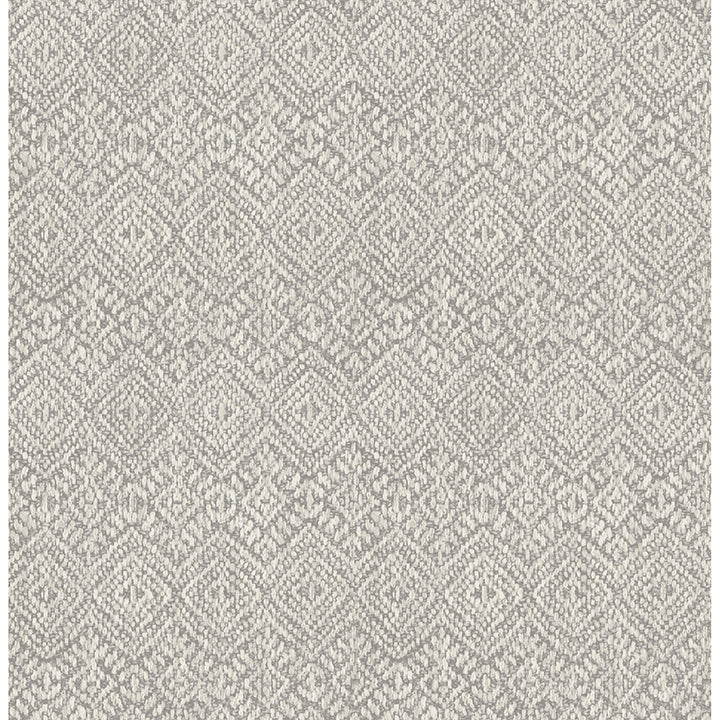 Picture of Gallivant Grey Woven Geometric Wallpaper