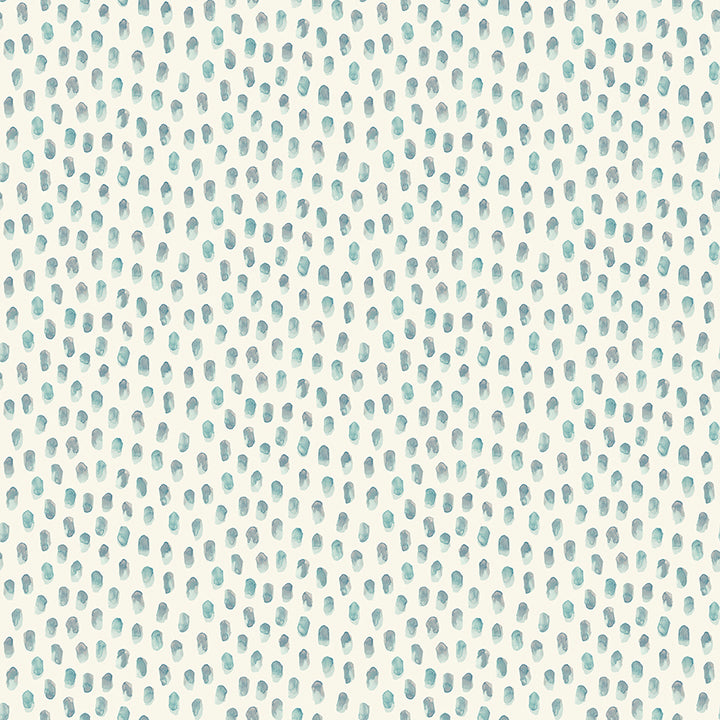 Picture of Sand Drips Aqua Painted Dots Wallpaper