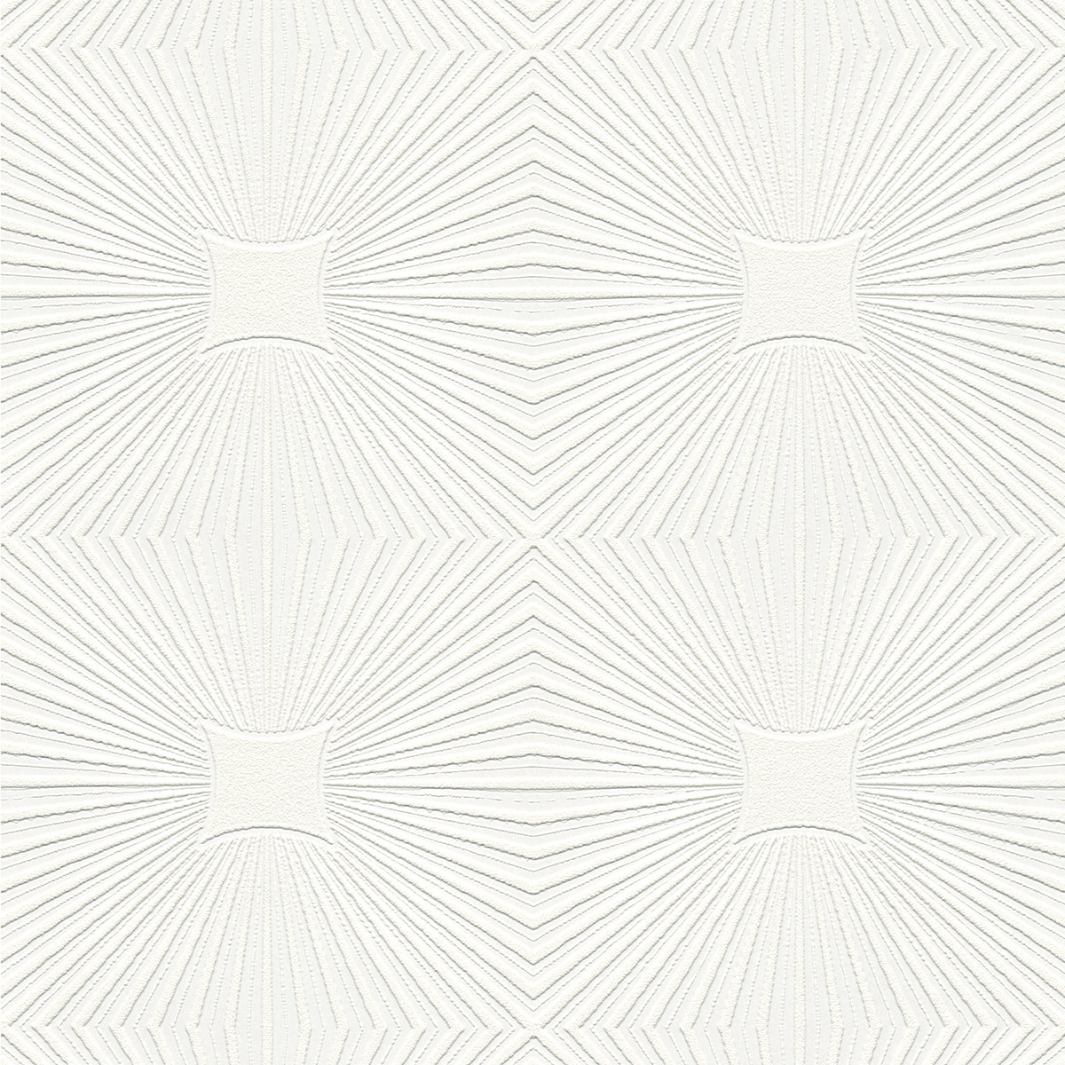 Picture of Silvie White Tin Burst Paintable Wallpaper