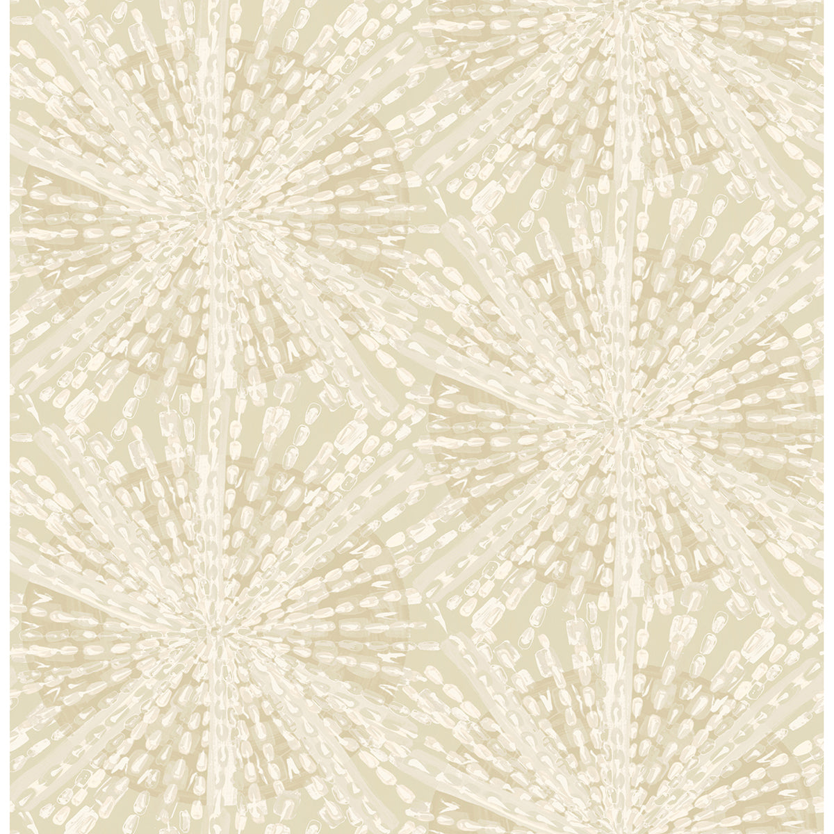 Soft Gold Sunburst Peel and Stick Wallpaper - Brewster Wallcovering