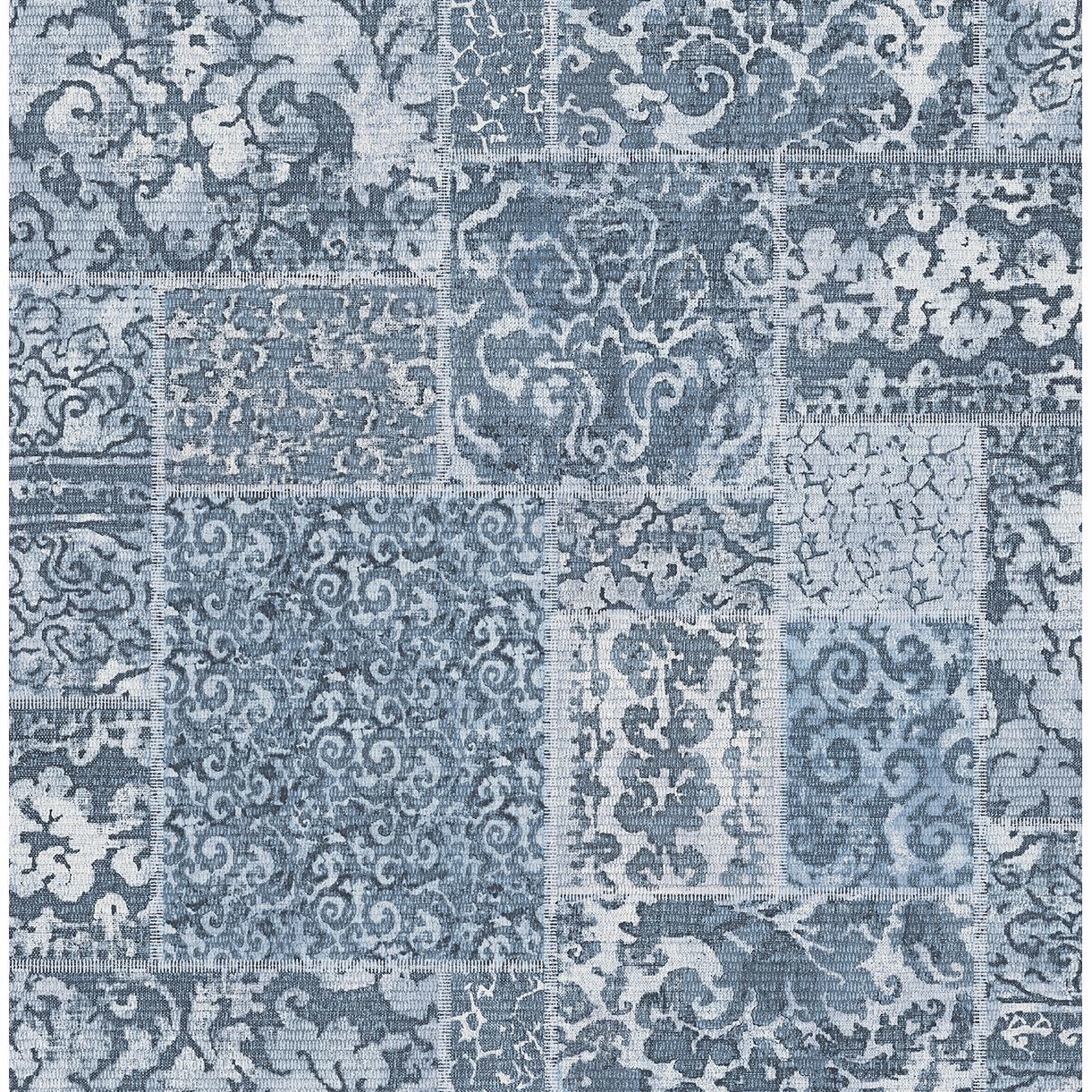 Picture of Esma Blue Vintage Carpet Wallpaper