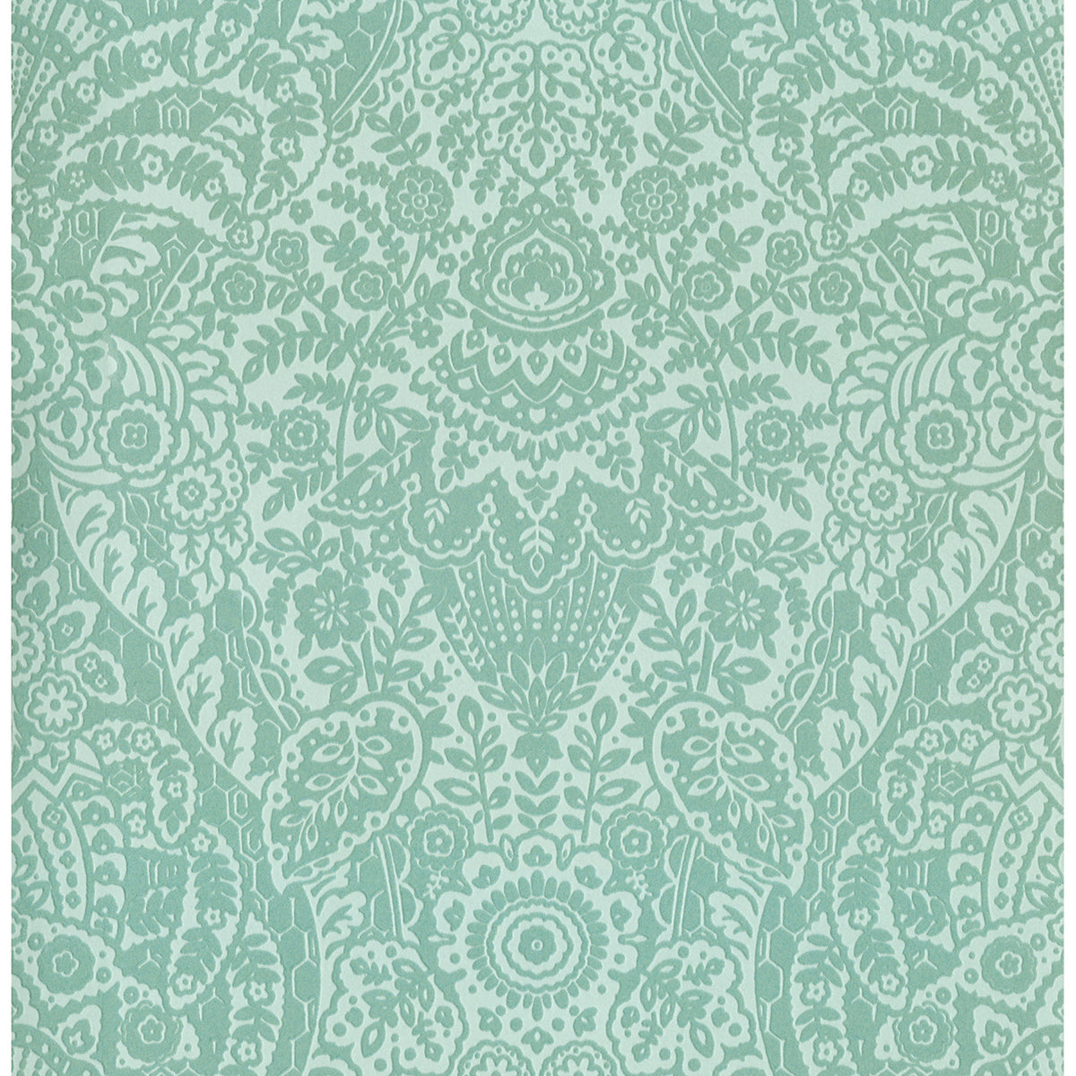 Picture of Maris Mint Flock Damask Wallpaper