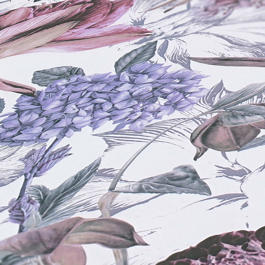 Althea Lavender Flower Garden Wallpaper - Brewster Wallcovering