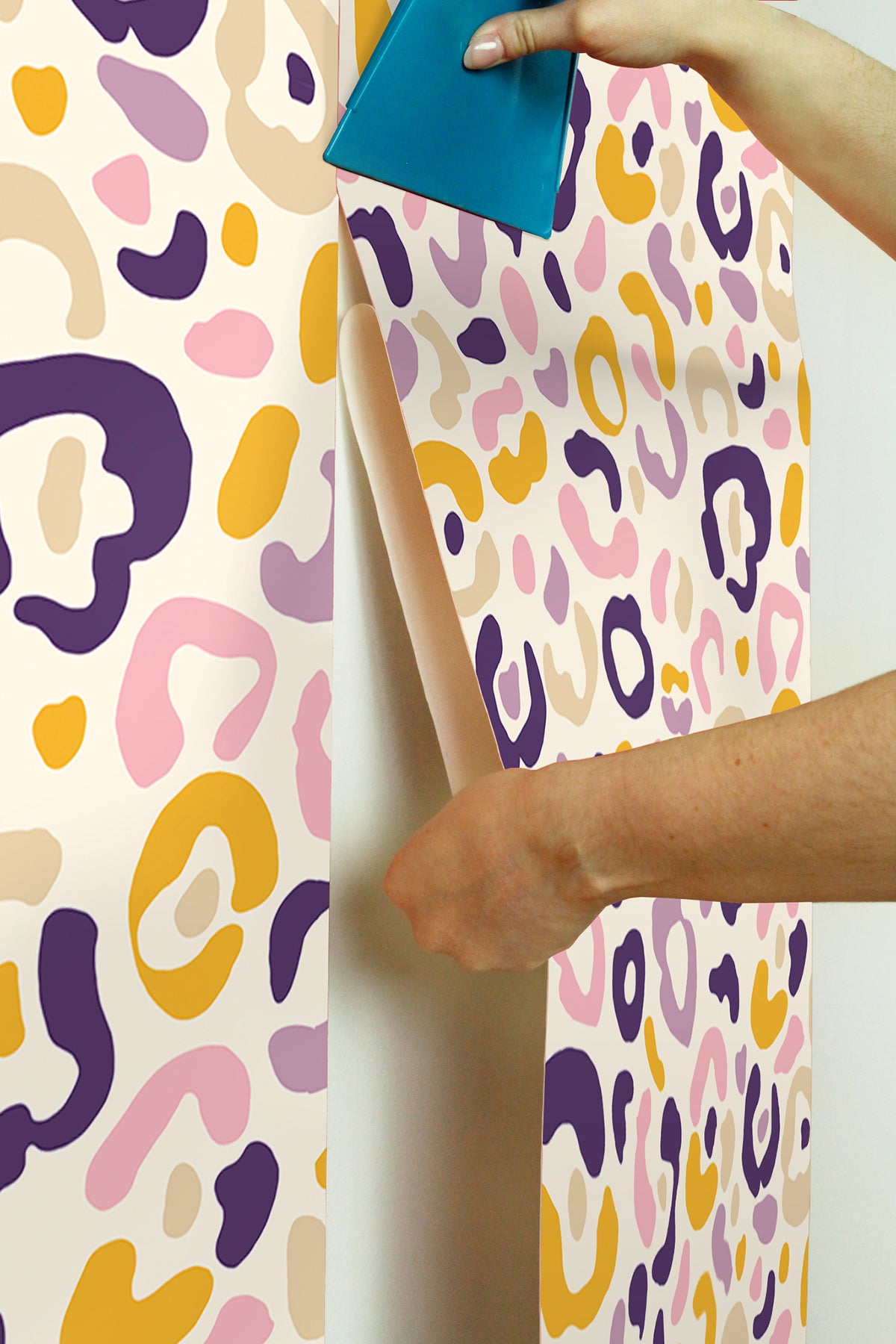 Multi Purple Leopard Spots Peel and Stick Wallpaper - Brewster Wallcovering