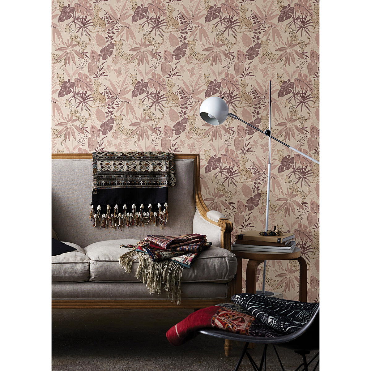 Rose Jhalana Peel and Stick Wallpaper - Brewster Wallcovering