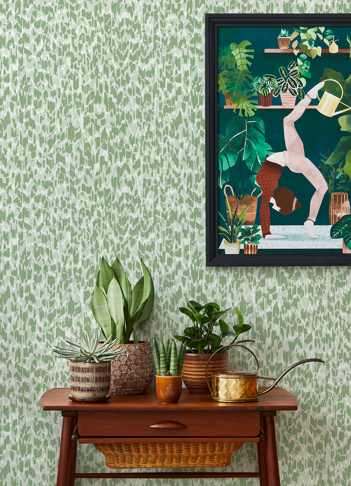 Flavia Green Animal Print Wallpaper - Brewster Wallcovering