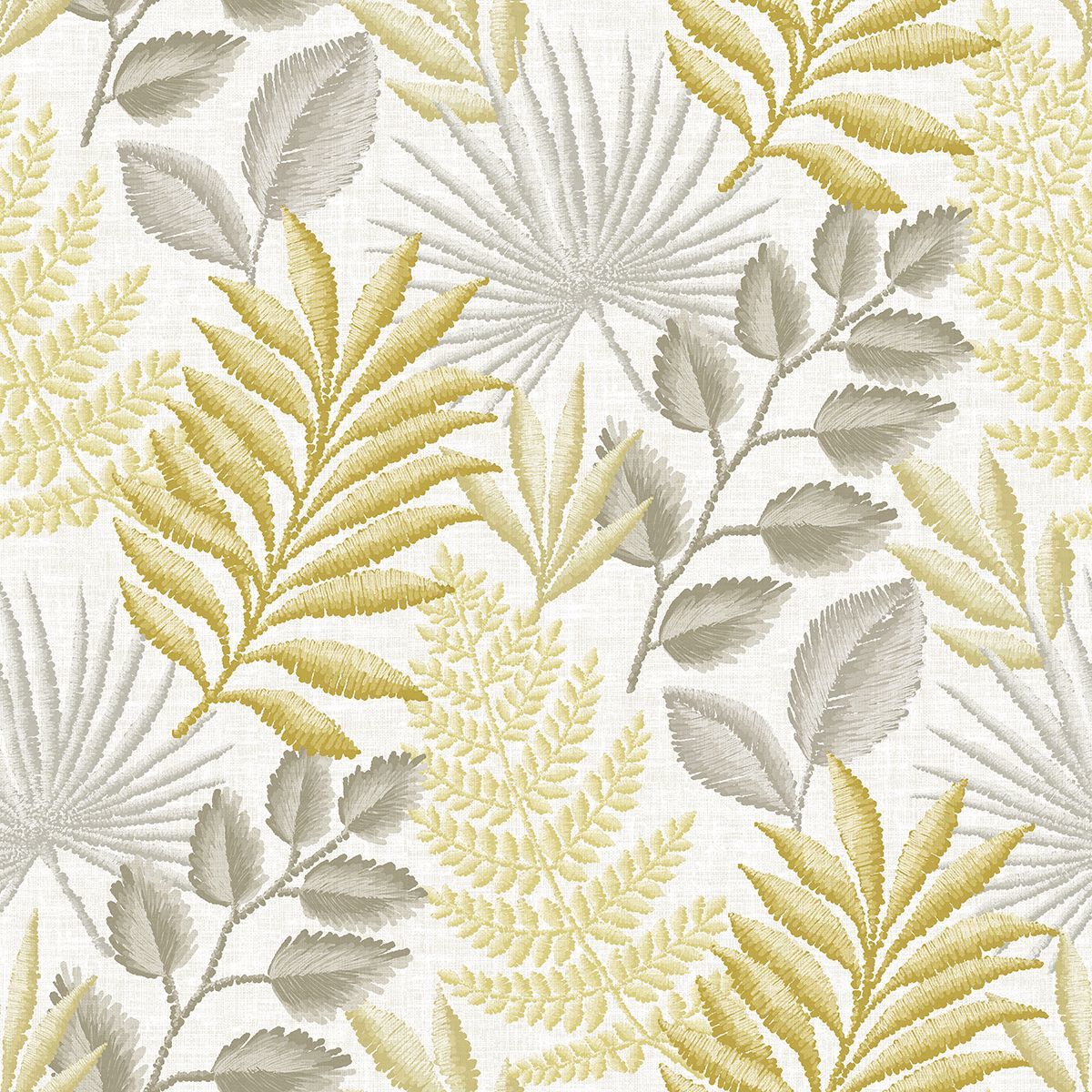 Picture of Palomas Mustard Botanical Wallpaper