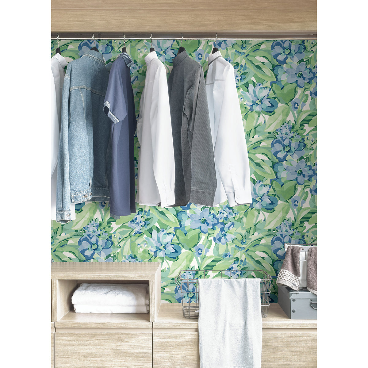 Heather Belles Fleurs Peel and Stick Wallpaper - Brewster Wallcovering