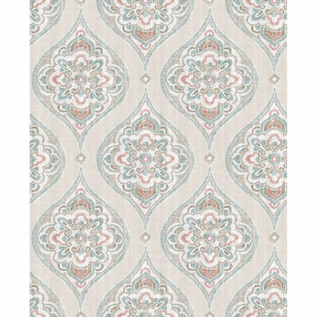 Picture of Adele Teal Damask Wallpaper