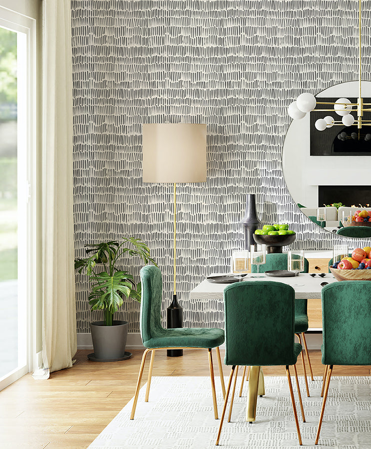 Bailey Brush Stroke Peel and Stick Wallpaper - Brewster Wallcovering