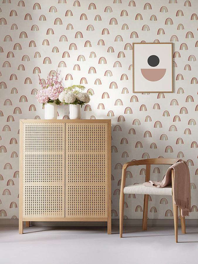 Raye Rainbows Peel and Stick Wallpaper - Brewster Wallcovering