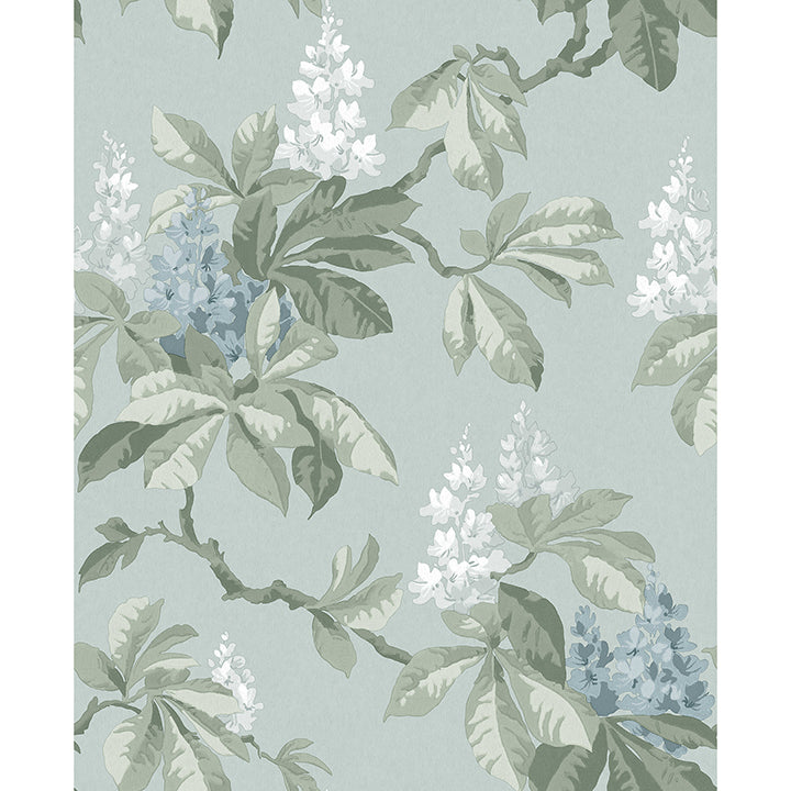 Picture of Chestnut Blue Floral Wallpaper