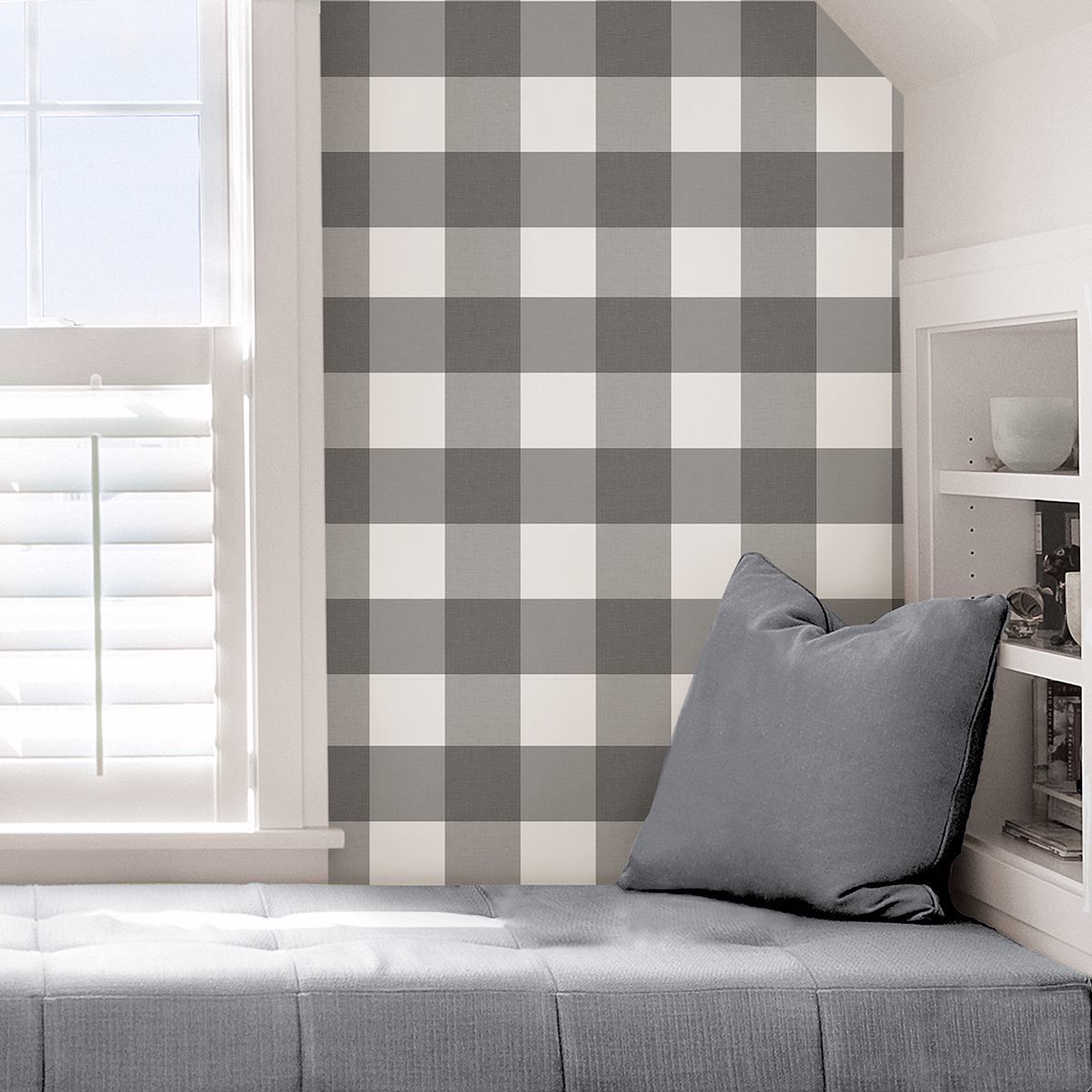 Homestead Plaid Peel and Stick Wallpaper - Brewster Wallcovering