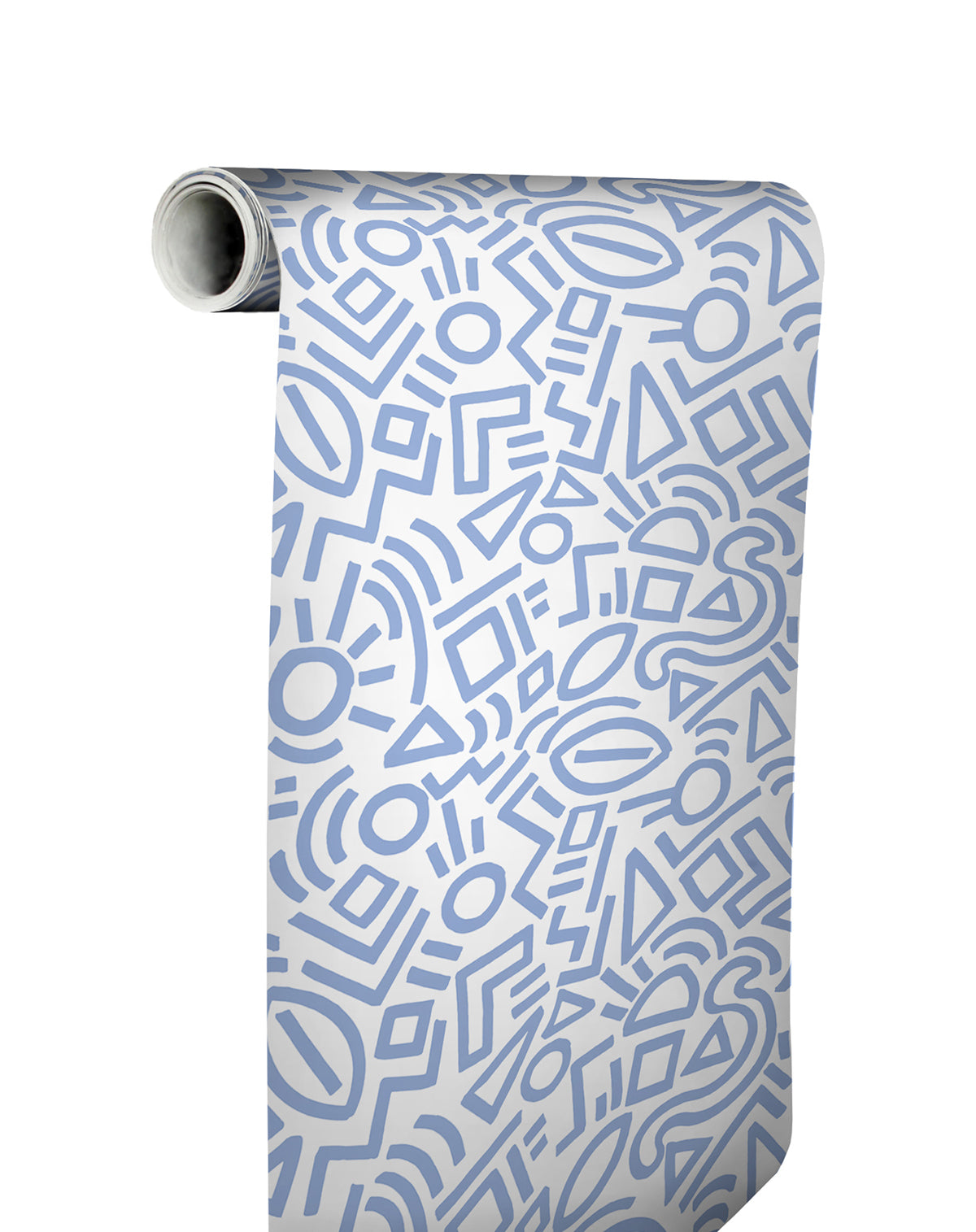 Periwinkle Doodle Abstract Peel and Stick Wallpaper - Brewster Wallcovering