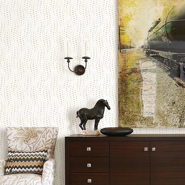 Wavelength Citrine Wallpaper by Sarah Richardson - Brewster Wallcovering