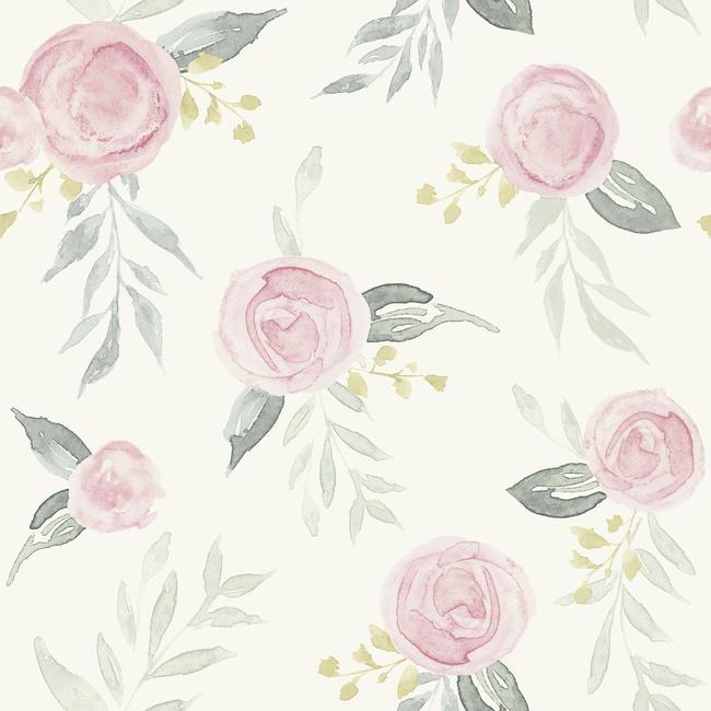 watercolor-roses-premium-peel-stick-wallpaper-gala-pink-york-wallcoverings-psw1010rl