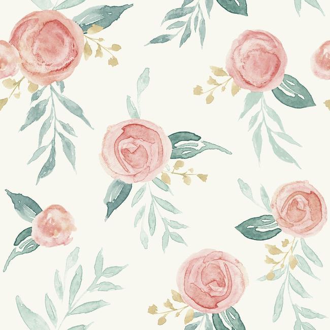 watercolor-roses-premium-peel-stick-wallpaper-red-coral-york-wallcoverings-psw1011rl