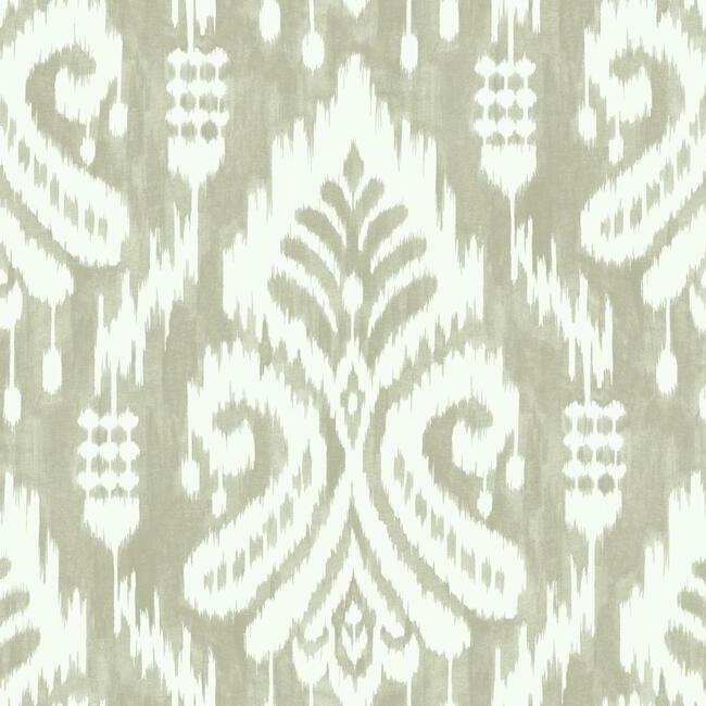 Hawthorne Ikat Premium Peel + Stick Wallpaper - Linen - York Wallcoverings - PSW1144RL