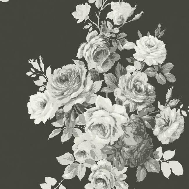 tea-rose-premium-peel-stick-wallpaper-black-white-on-black-york-wallcoverings-psw1156rl