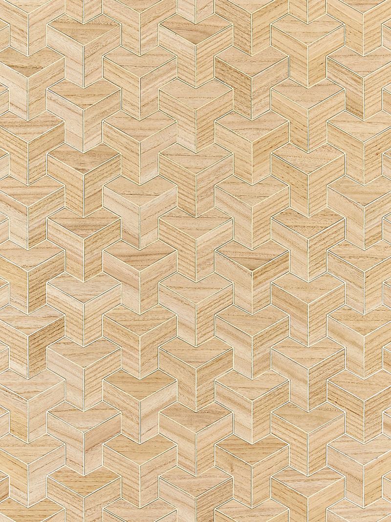 Scalamandre Wallpaper SC 0001WP88472 Forte - Wood Antique