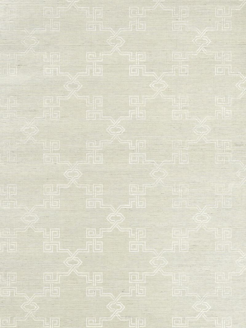 Scalamandre Wallpaper SC 0002WP88374 Suzhou Lattice Sisal Haze