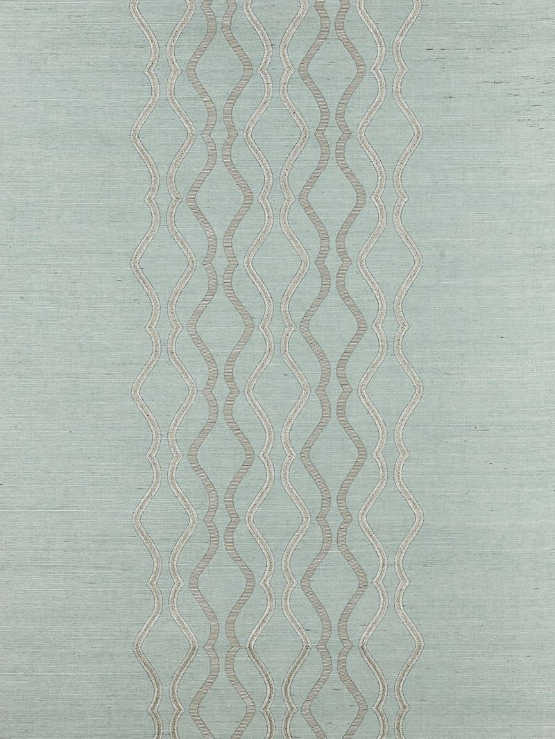 Scalamandre Wallpaper SC 0003WP88447 Valentina Embellished Sisal Seaglass