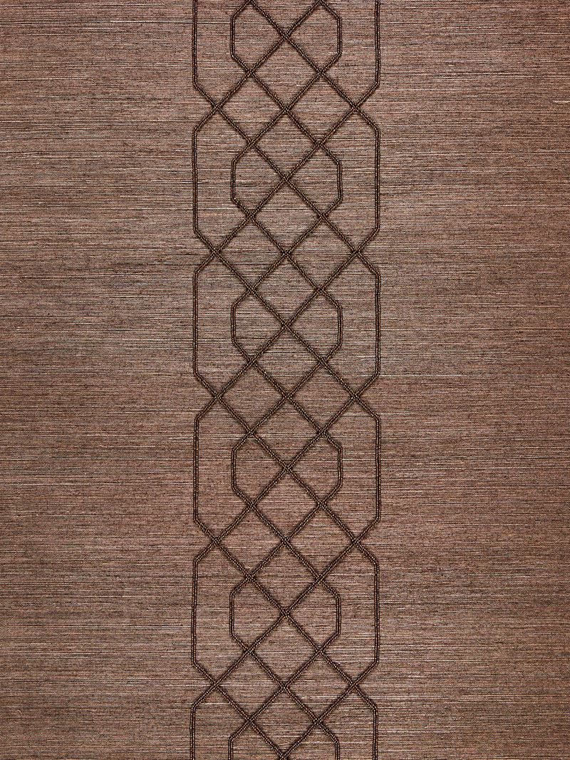 Scalamandre Wallpaper SC 0004WP88385 Adelaide Beaded Sisal Chocolate