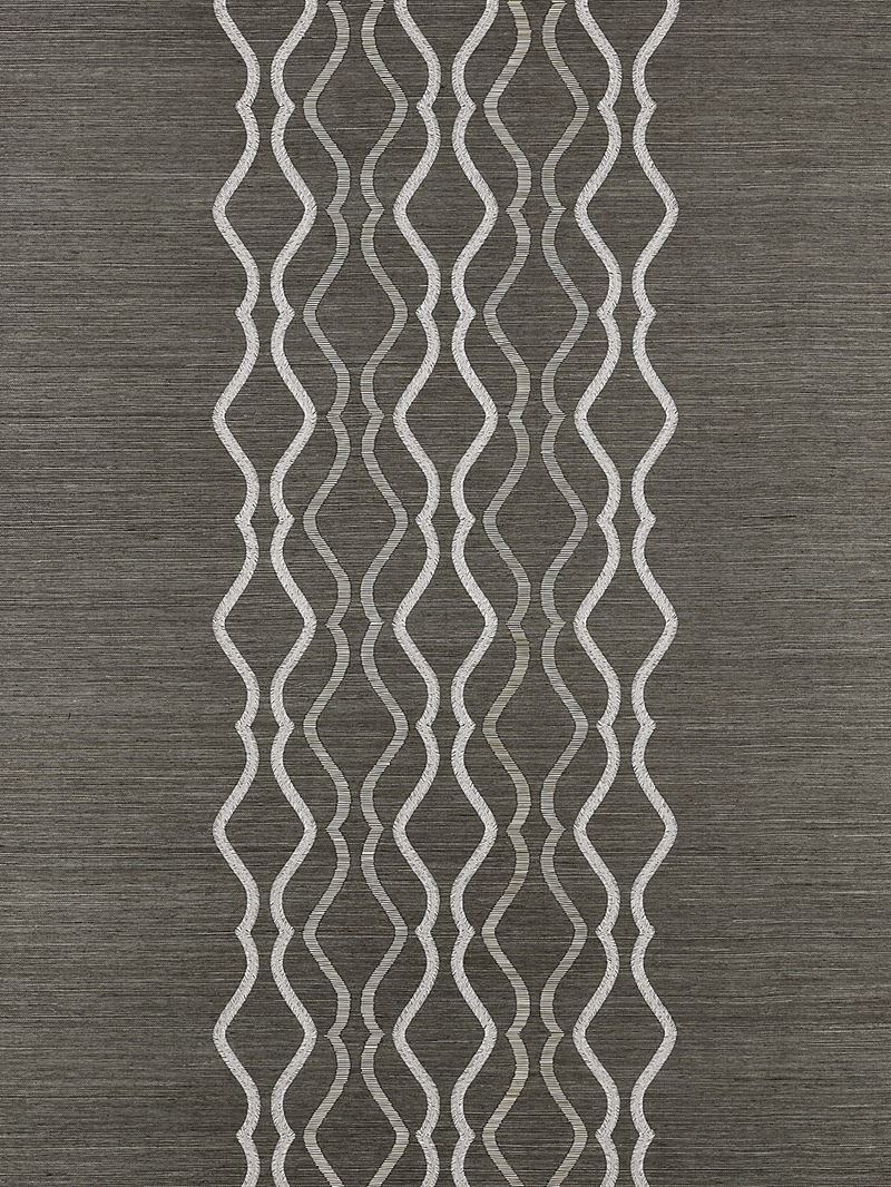 Scalamandre Wallpaper SC 0004WP88447 Valentina Embellished Sisal Sterling