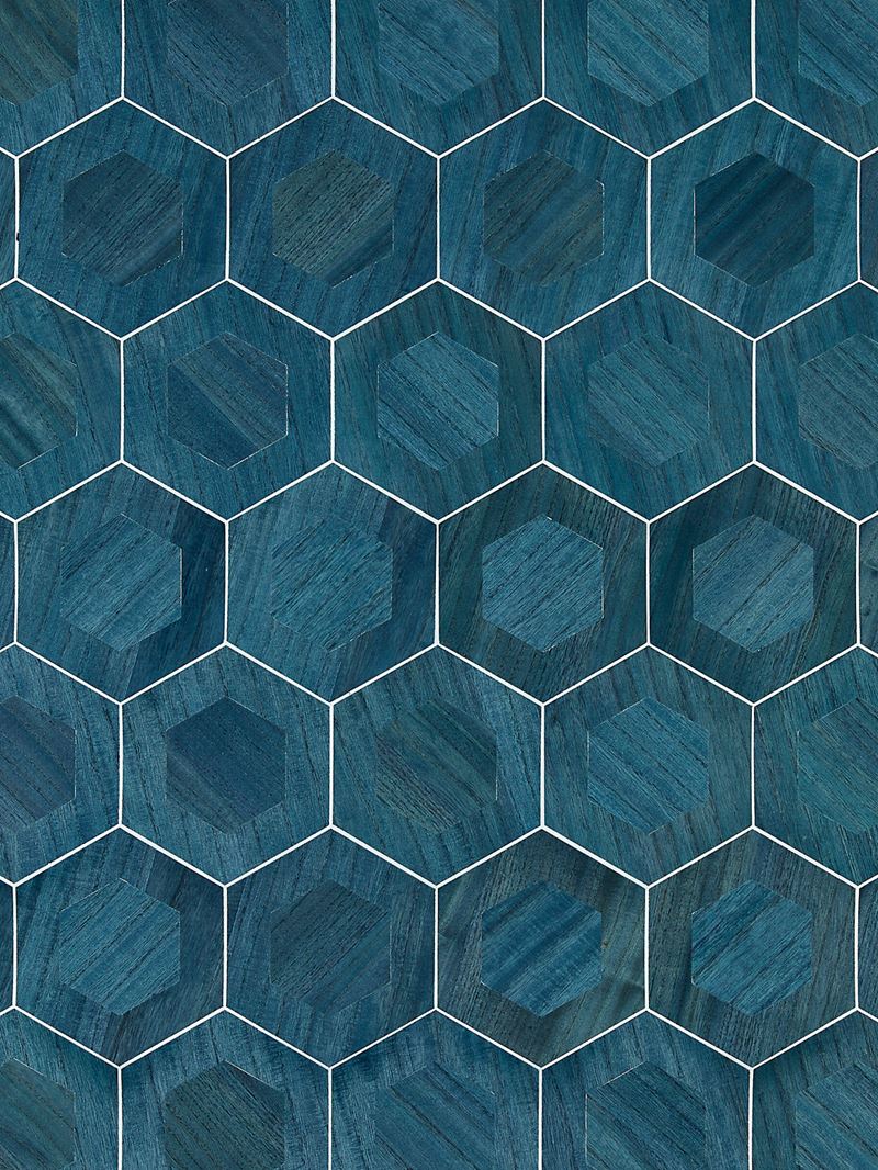 Scalamandre Wallpaper SC 0004WP88476 Hexad Indigo