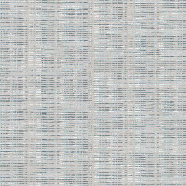 Broken Boucle Stripe Wallpaper - Putty/Blue Mix - York Wallcoverings - SR1517