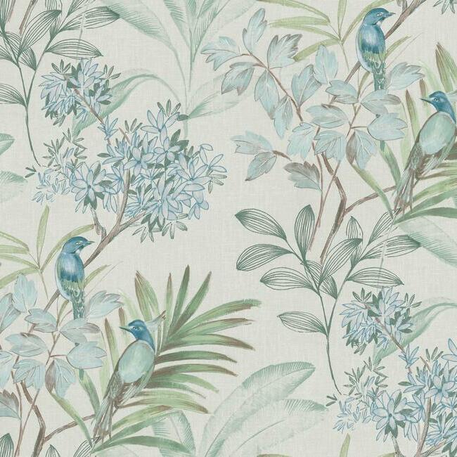 handpainted-songbird-wallpaper-turquiose-york-wallcoverings-tl1926