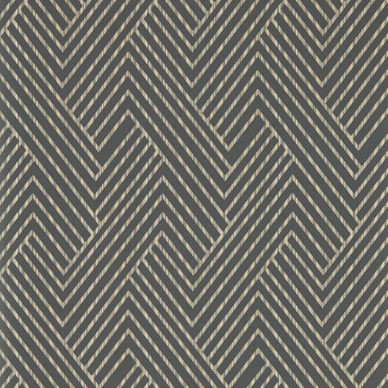 Clarke and Clarke Wallpaper W0181-1 Grassetto Charcoal Wp