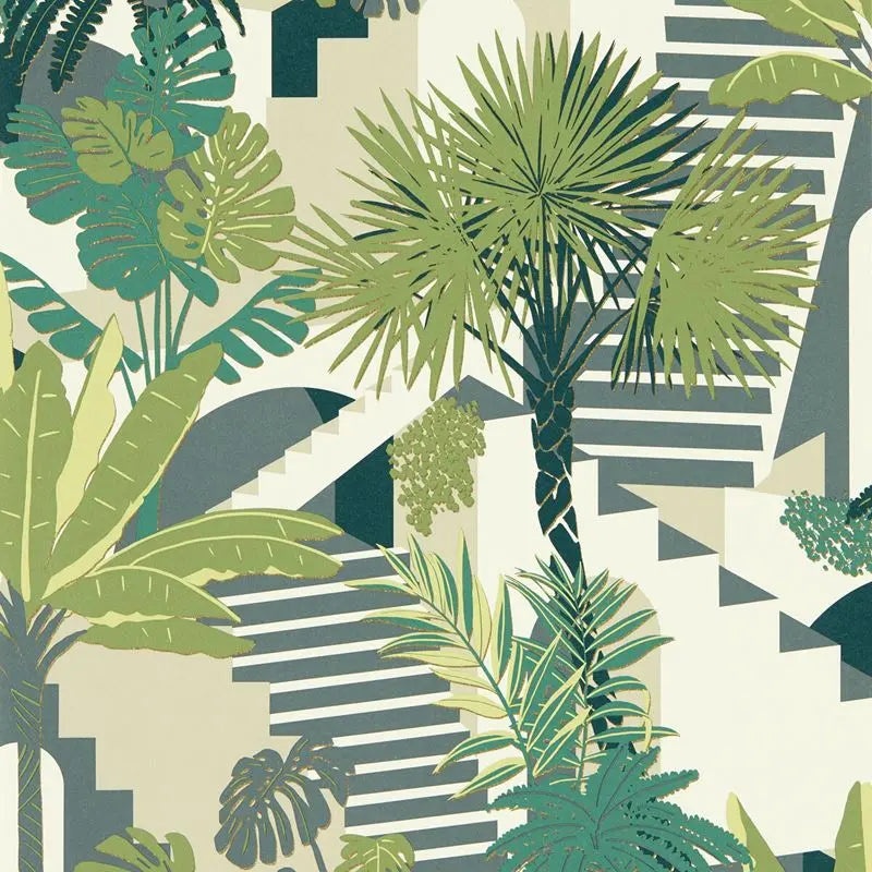 Clarke and Clarke Wallpaper W0186-3 Malindi Palm Wp