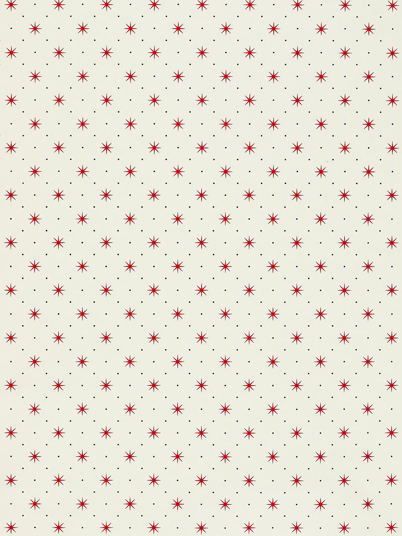 Scalamandre Wallpaper WHN000RP1003 Trixie Red & Black On White