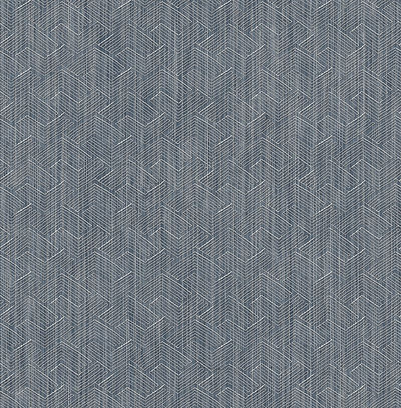 Scalamandre Wallpaper WMAST120907 Alps Navy Blue