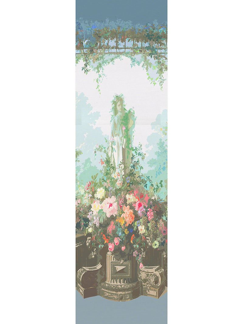 Scalamandre Wallpaper WNM0001JARS Jardin Defosse Dyptich Chantilly - Statue Panel
