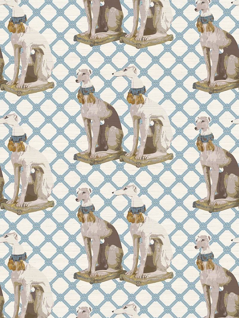 Scalamandre Wallpaper WNM0001REGA Regal Greyhound Wyeth