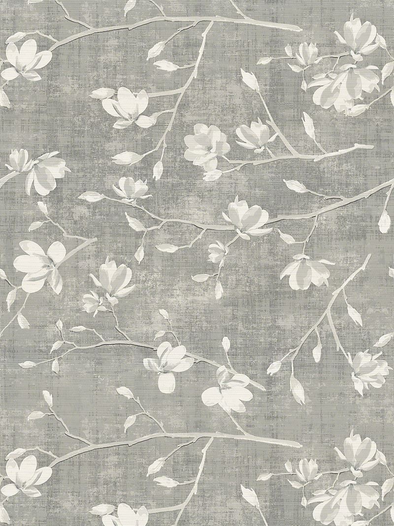 Scalamandre Wallpaper WNM0002BLOO Bloom Silver