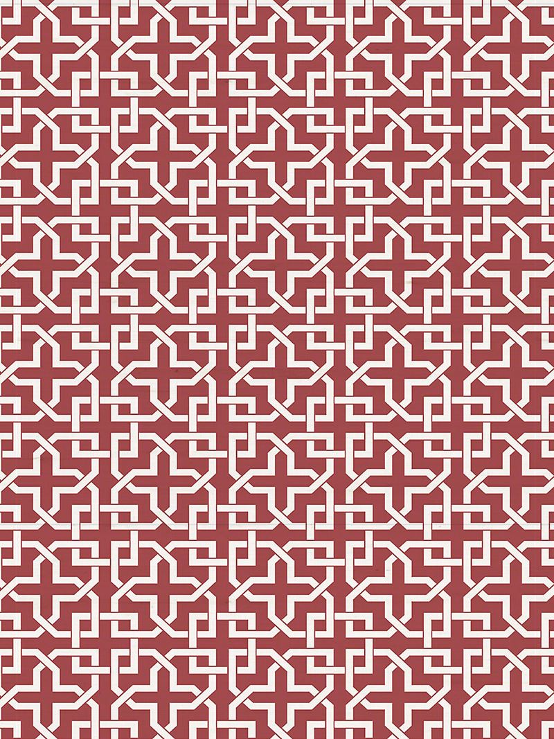 Scalamandre Wallpaper WNM0006INFI Infinity Brick Red