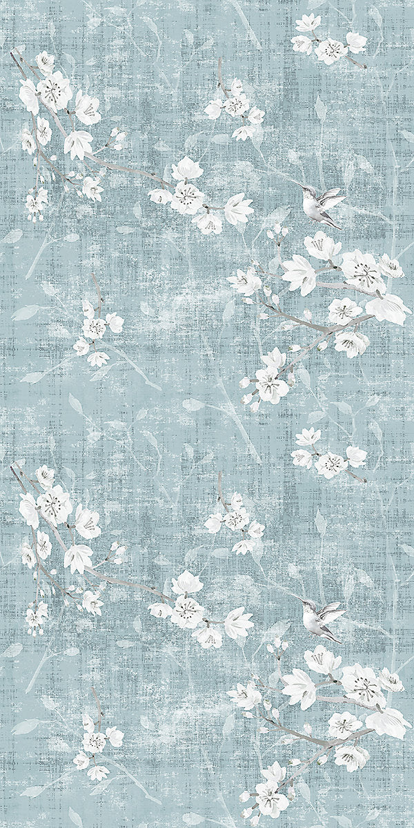 Scalamandre Wallpaper WNM1044BLOS Blossom Fantasia Slate