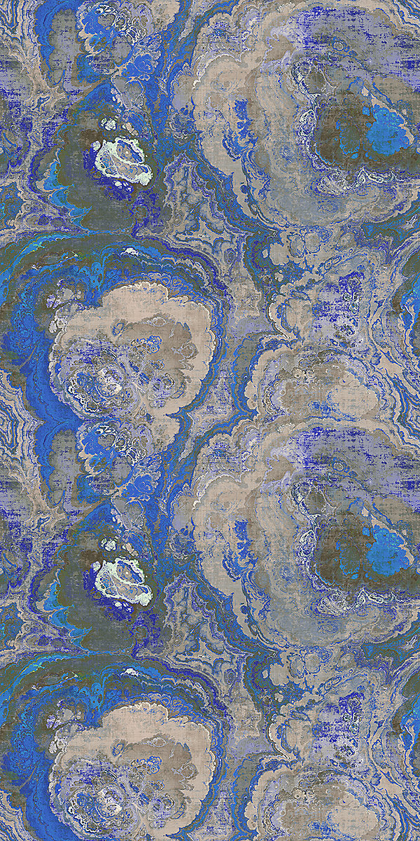 Scalamandre Wallpaper WNM1046AGAT Agate Sodalite