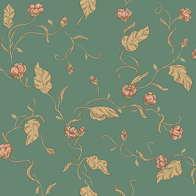 Scalamandre Wallpaper WSB00091400 Elmire Emerald