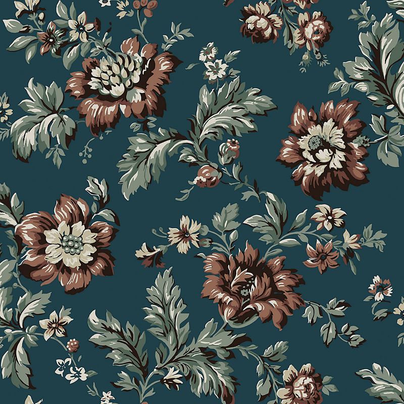 Scalamandre Wallpaper WSB00860407 Rosenholm Midnight Blue